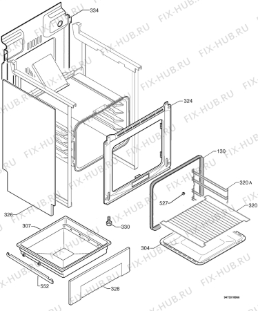 Взрыв-схема плиты (духовки) Electrolux EKC6750X - Схема узла Housing 001